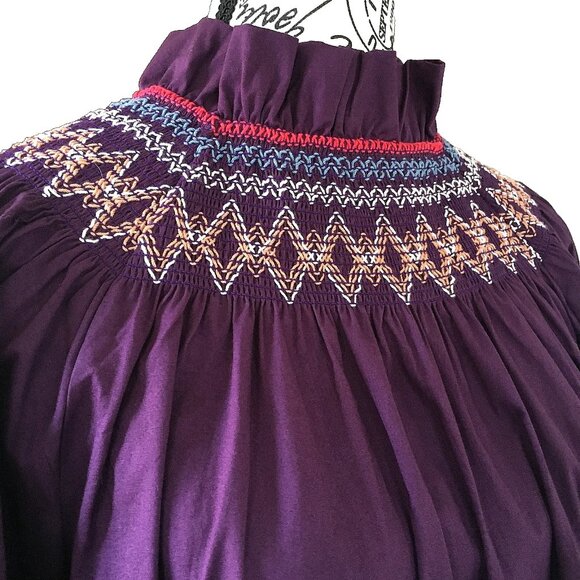 Tuckernuck Pomander Place Wrenley Smocked Dress in Plum Purple Size XS - Picture 6 of 9